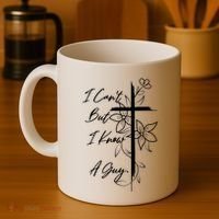 I Cant But I Know A Guy Jesus Cross Funny Christian Coffee Mug thumb 4