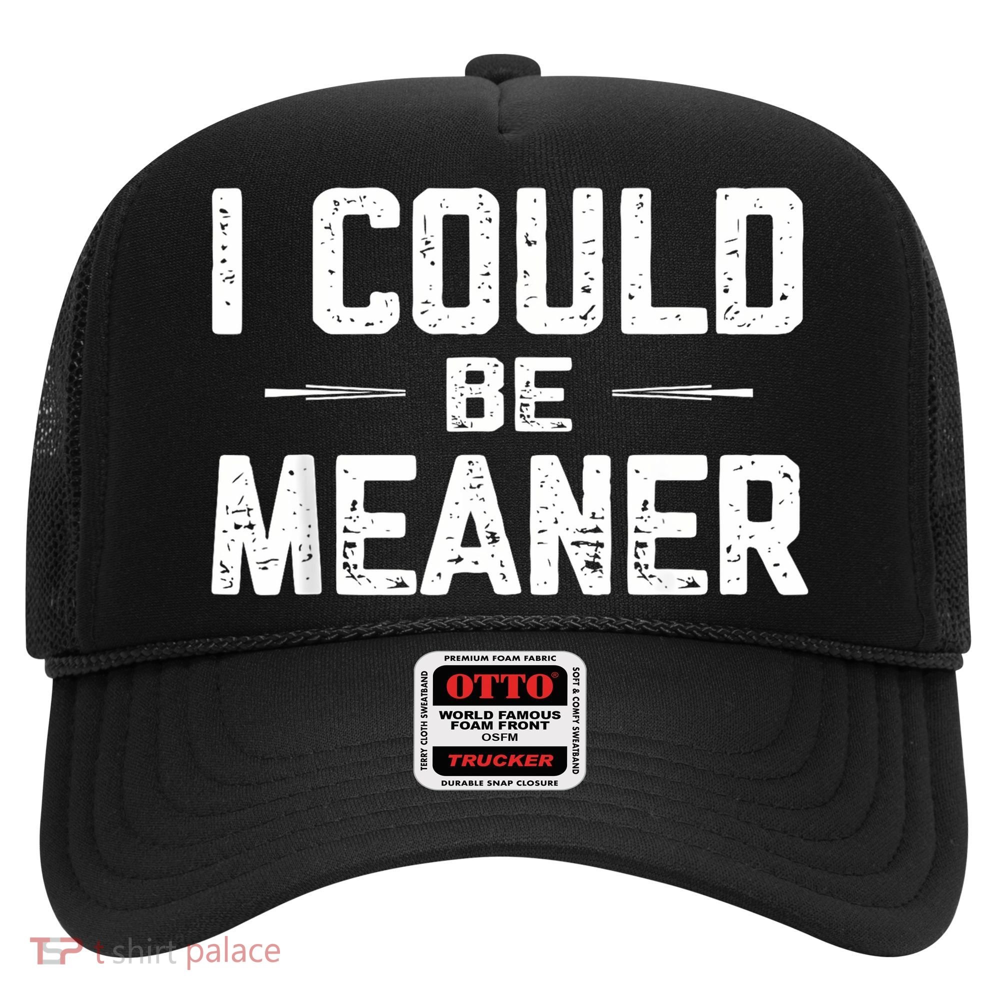I Could Be Meaner Funny Adult Humor Funny Sarcastic Hat