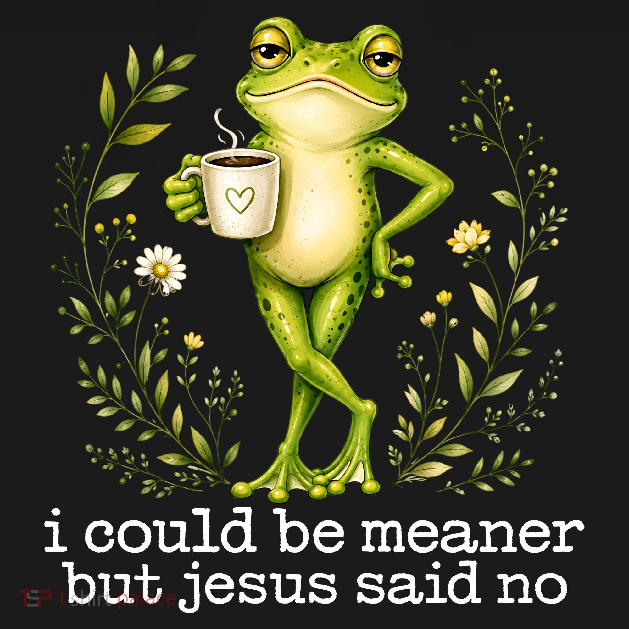 I Could Be Meaner But Jesus Said No Funny Christian Frog Women's Hoodie