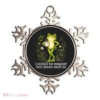 I Could Be Meaner But Jesus Said No Funny Christian Frog Ornament thumb 0