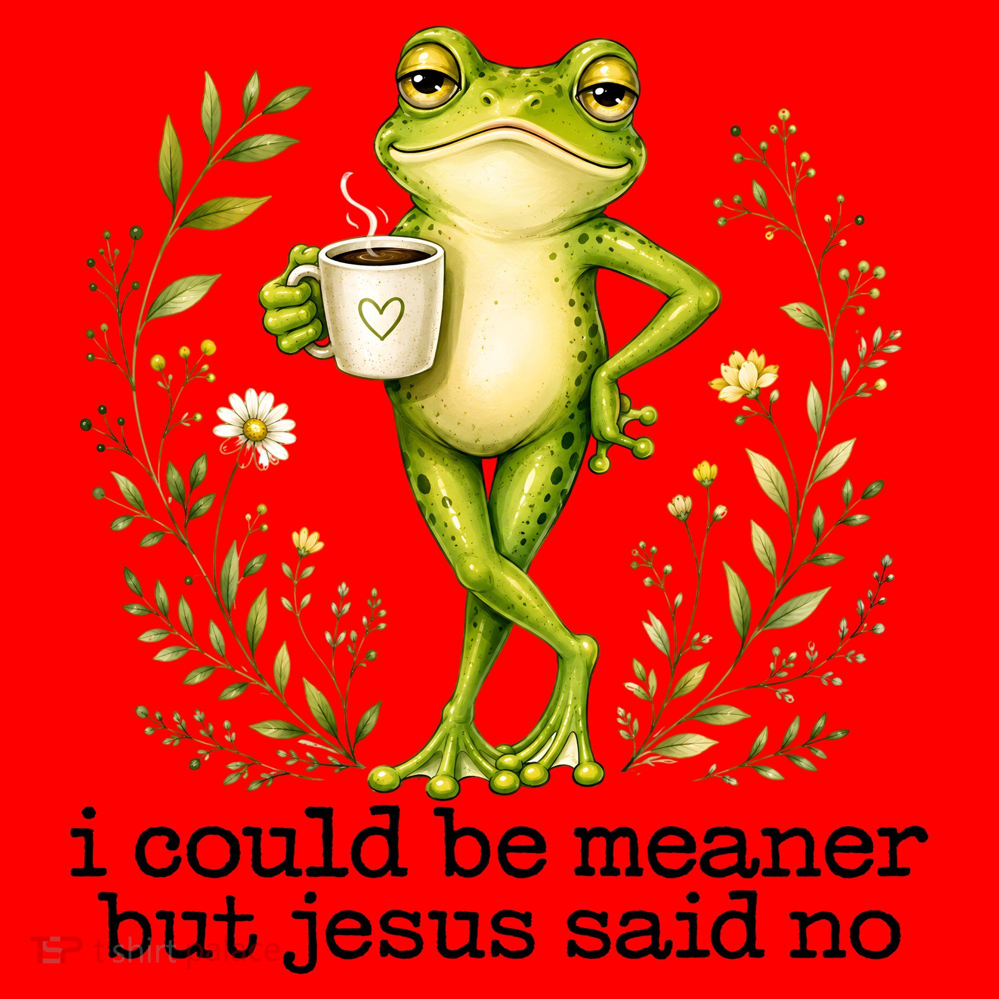 I Could Be Meaner But Jesus Said No Funny Christian Frog Santa Hat