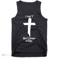 I Cant But I Know A Guy Faith Christianity Cross Tank Top thumb 0