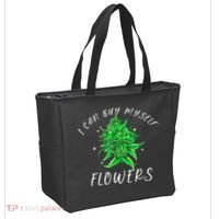 I Can Buy Myself Flowers Weed Funny 420 Day Cannabis Tote Bag thumb 2