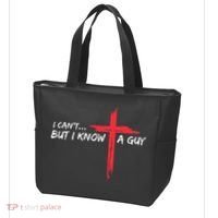 I CanT But I Know A Guy Jesus Cross Funny Christian Tote Bag thumb 3