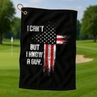 I Cant But I Know A Guy Jesus Cross Christian Believer Golf Towel thumb 1