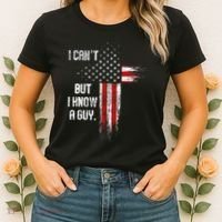 I Cant But I Know A Guy Jesus Cross Christian Believer Women's T-Shirt thumb 2