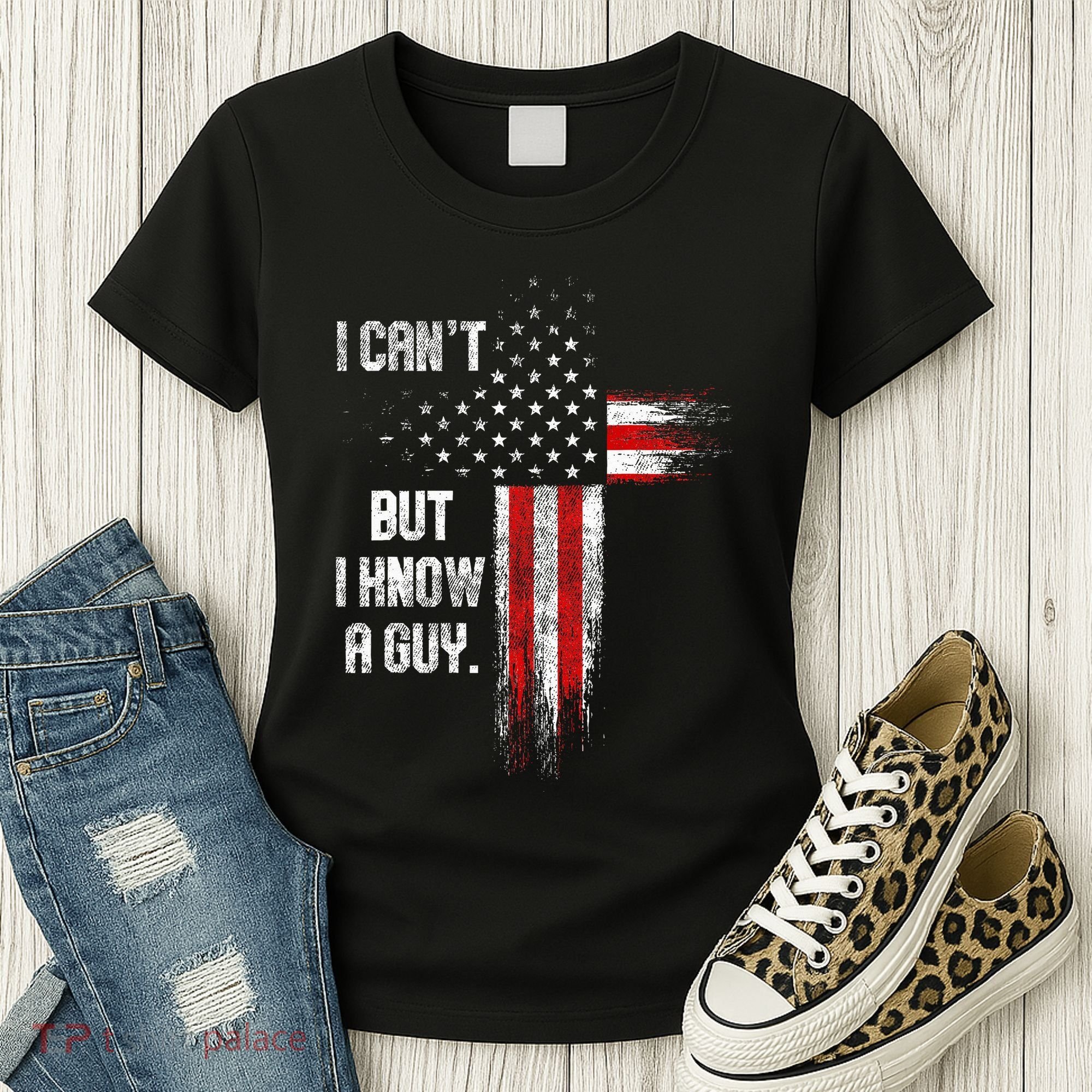 I Cant But I Know A Guy Jesus Cross Christian Believer Women's T-Shirt