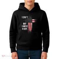 I Cant But I Know A Guy Jesus Cross Christian Believer Kids Hoodie thumb 4