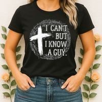 I can't but I know a guy Jesus cross funny christian Faith Women's T-Shirt thumb 2