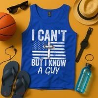 I Can't But I Know A Guy Jesus Cross Funny Christian Tank Top thumb 4