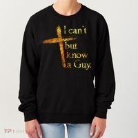 I Can't But I Know A Guy Jesus Cross Funny Christian Women's Sweatshirt thumb 0