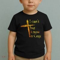 I Can't But I Know A Guy Jesus Cross Funny Christian Toddler T-Shirt thumb 2