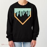 Ice Cream Baseball Drip Home Plate Baseball Dripping Women's Sweatshirt thumb 0