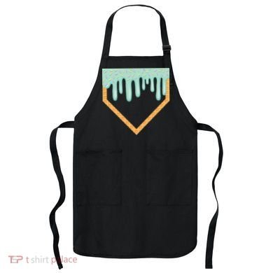 Ice Cream Baseball Drip Home Plate Baseball Dripping Apron