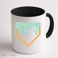 Ice Cream Baseball Drip Home Plate Baseball Dripping Coffee Mug thumb 1