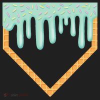 Ice Cream Baseball Drip Home Plate Baseball Dripping Beanie thumb 2