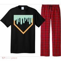 Ice Cream Baseball Drip Home Plate Baseball Dripping Pajama Set thumb 0