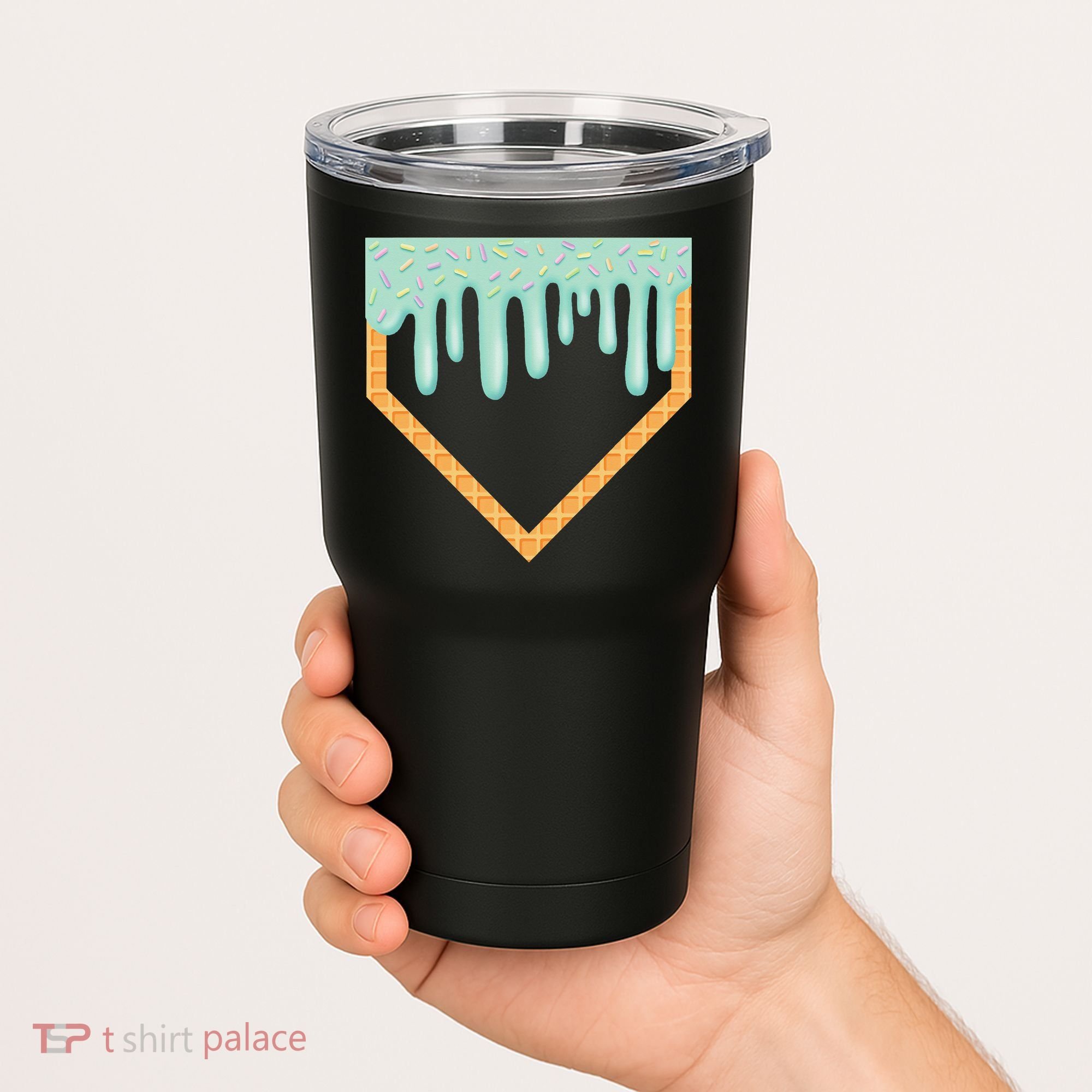 Ice Cream Baseball Drip Home Plate Baseball Dripping Tumbler