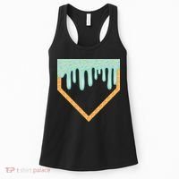 Ice Cream Baseball Drip Home Plate Baseball Dripping Women's Tank Top thumb 0