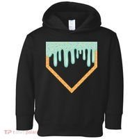 Ice Cream Baseball Drip Home Plate Baseball Dripping Toddler Hoodie thumb 0