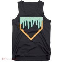 Ice Cream Baseball Drip Home Plate Baseball Dripping Tank Top thumb 0
