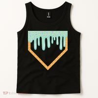 Ice Cream Baseball Drip Home Plate Baseball Dripping Tank Top thumb 2