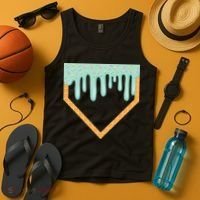 Ice Cream Baseball Drip Home Plate Baseball Dripping Tank Top thumb 4
