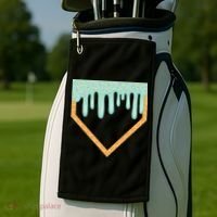 Ice Cream Baseball Drip Home Plate Baseball Dripping Golf Towel thumb 2