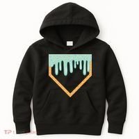 Ice Cream Baseball Drip Home Plate Baseball Dripping Kids Hoodie thumb 0
