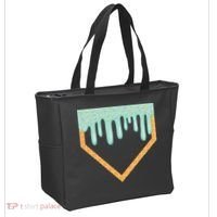 Ice Cream Baseball Drip Home Plate Baseball Dripping Tote Bag thumb 2
