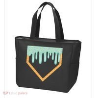 Ice Cream Baseball Drip Home Plate Baseball Dripping Tote Bag thumb 3