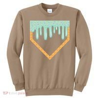 Ice Cream Baseball Drip Home Plate Baseball Dripping Sweatshirt thumb 0