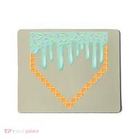 Ice Cream Baseball Drip Home Plate Baseball Dripping Mousepad thumb 0