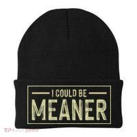 I Could Be Meaner Retro Beanie thumb 0