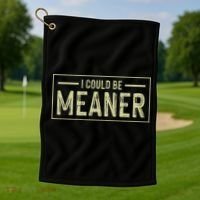 I Could Be Meaner Retro Golf Towel thumb 1
