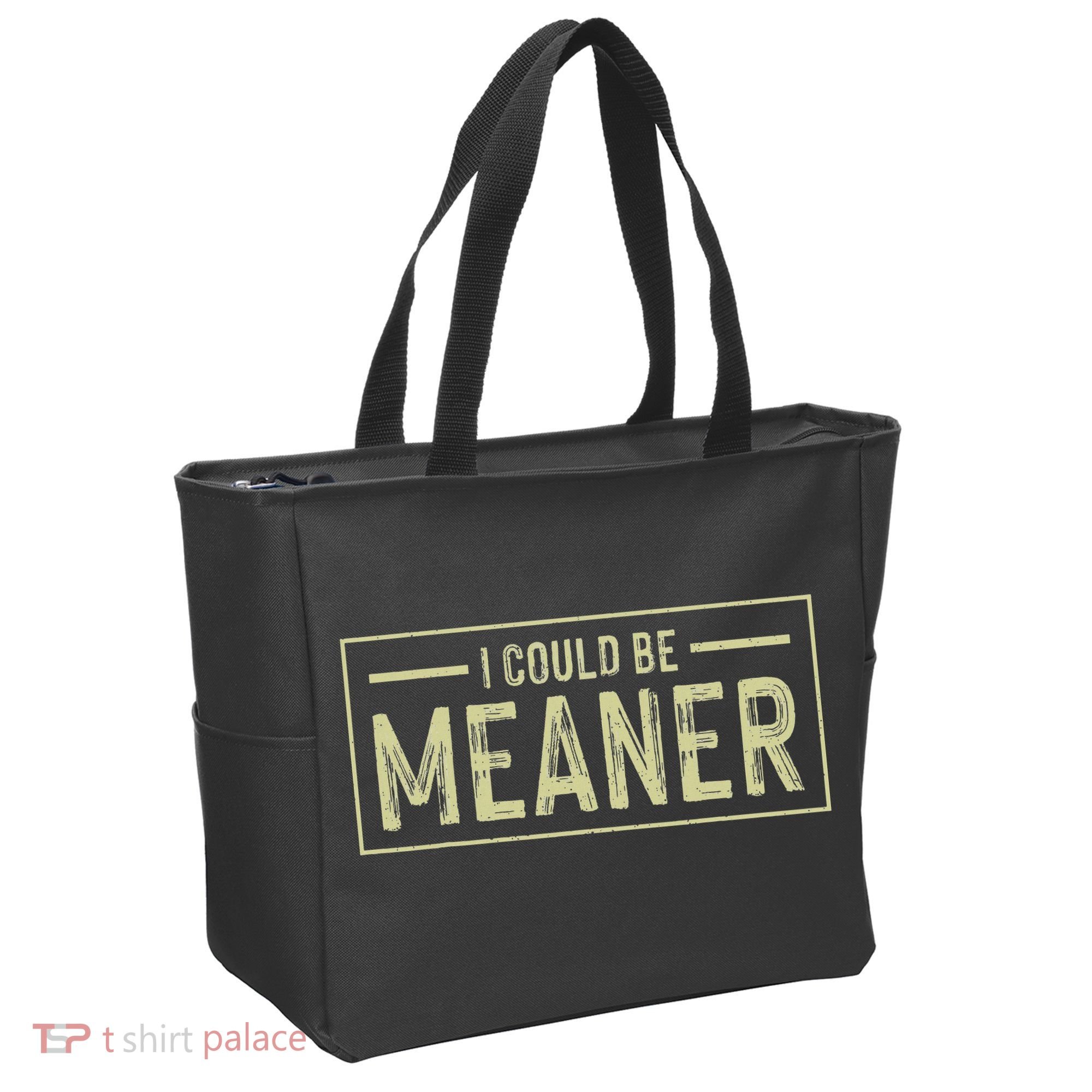 I Could Be Meaner Retro Tote Bag