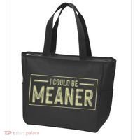 I Could Be Meaner Retro Tote Bag thumb 3