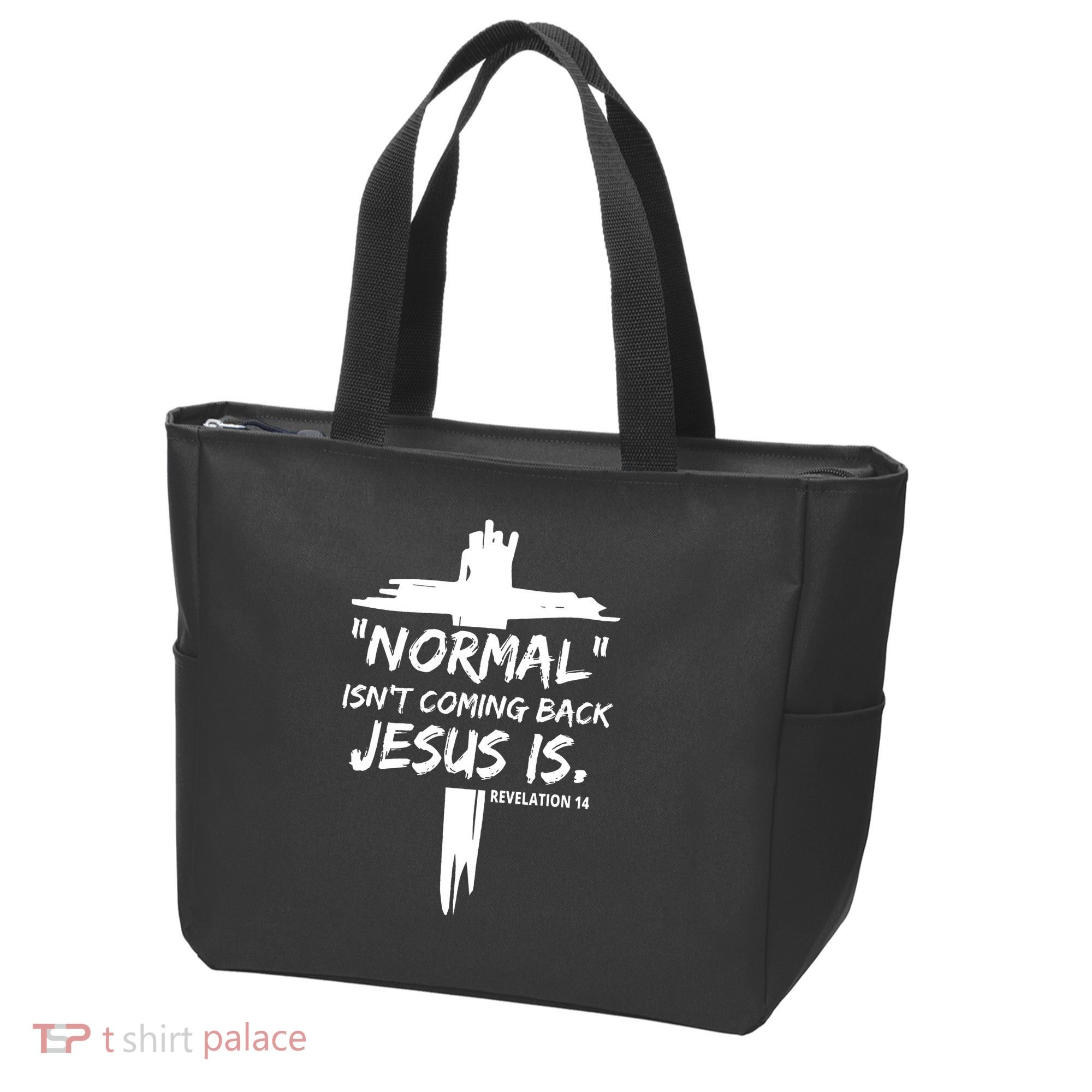 Isnt Coming Back Jesus Is Christian Normal Tote Bag