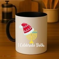 I Celebrate Both Hanukkah Coffee Mug thumb 4