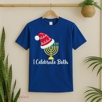 I Celebrate Both Hanukkah T-Shirt thumb 2