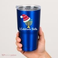 I Celebrate Both Hanukkah Tumbler thumb 2