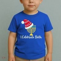 I Celebrate Both Hanukkah Toddler T-Shirt thumb 2