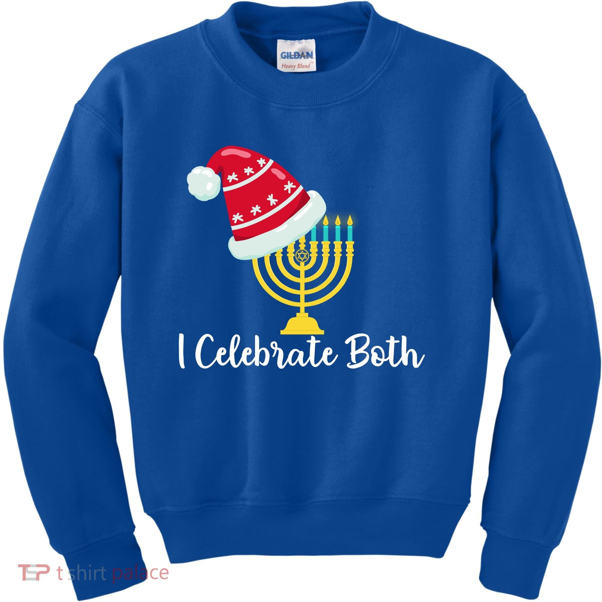 I Celebrate Both Hanukkah Kids Sweatshirt