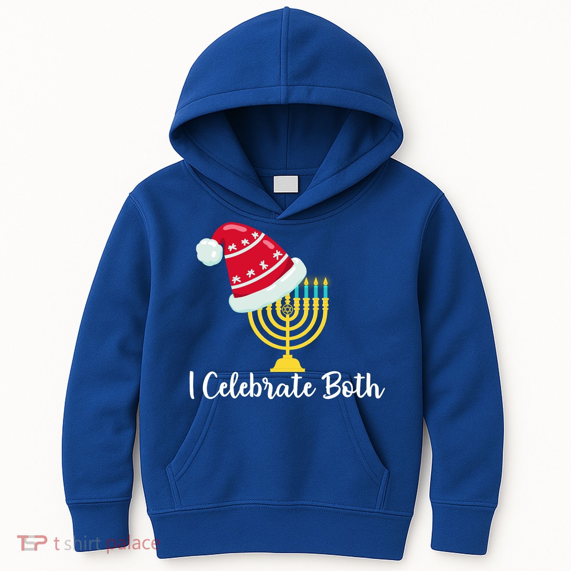 I Celebrate Both Hanukkah Kids Hoodie
