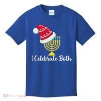 I Celebrate Both Hanukkah Kids T-Shirt thumb 0