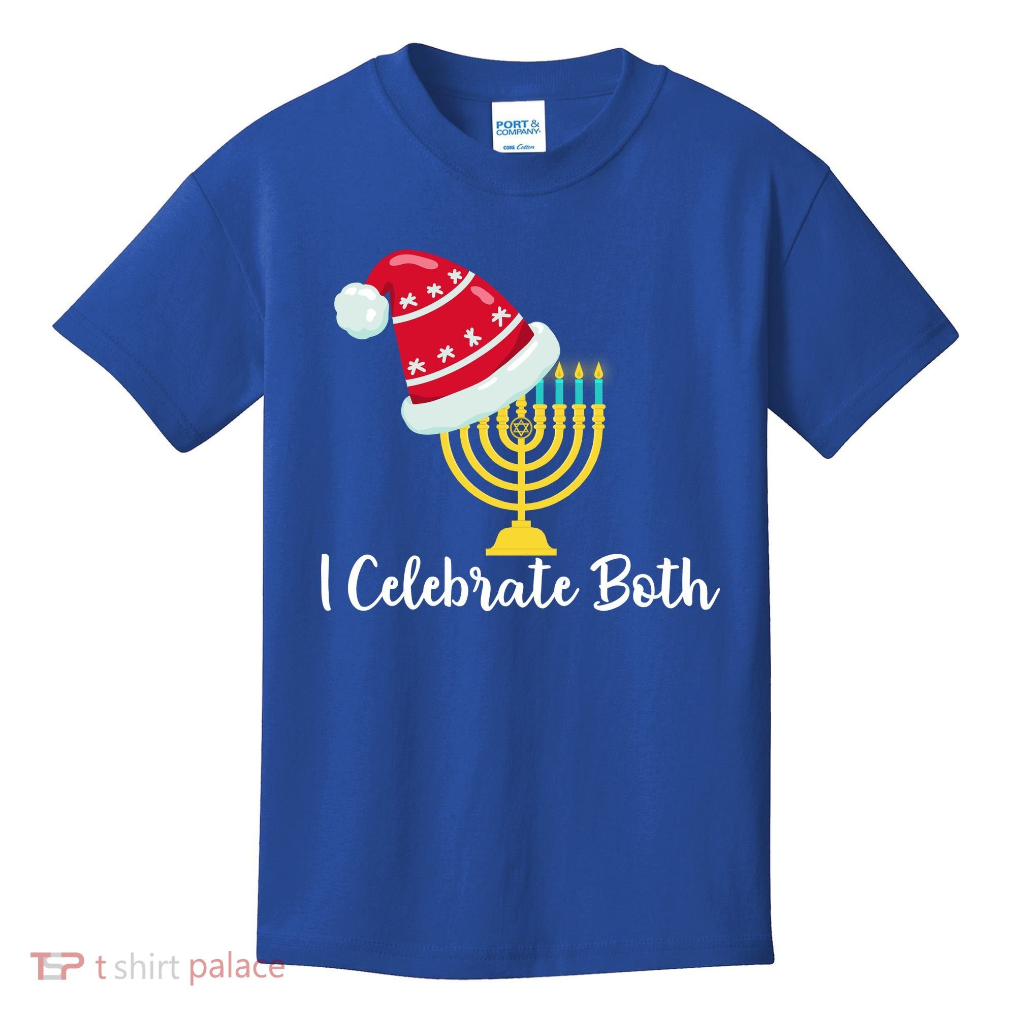 I Celebrate Both Hanukkah Kids T-Shirt