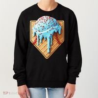 Ice Cream Baseball Drip Home Plate Dripping Women's Sweatshirt thumb 0