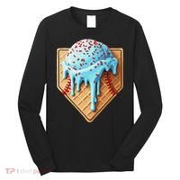 Ice Cream Baseball Drip Home Plate Dripping Long Sleeve Shirt thumb 0