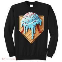 Ice Cream Baseball Drip Home Plate Dripping Sweatshirt thumb 0