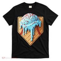 Ice Cream Baseball Drip Home Plate Dripping T-Shirt thumb 0